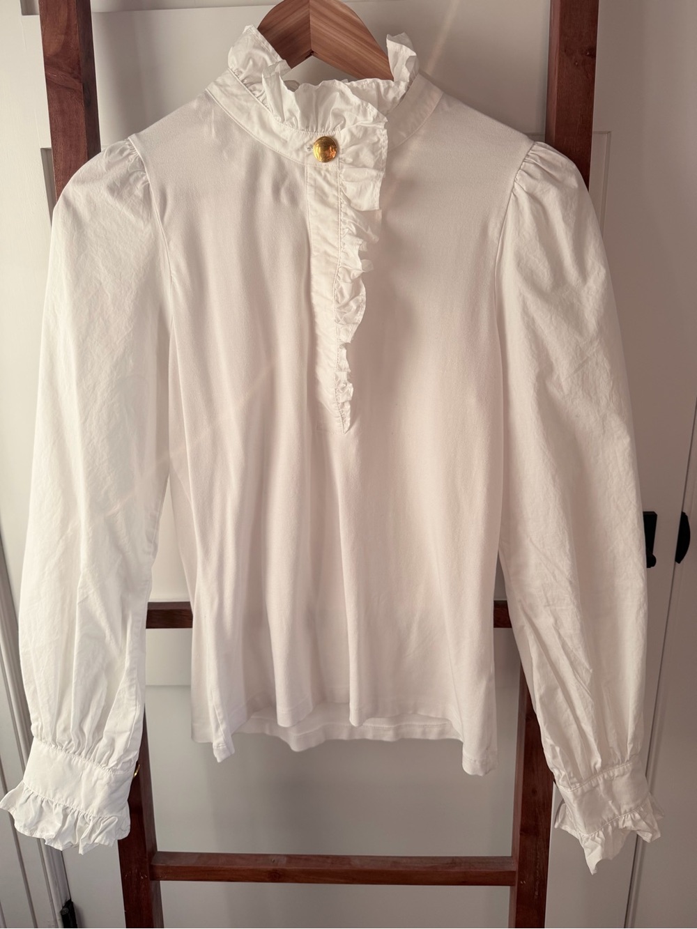 ME+EM White Ruffle-Collar Long Sleeve Blouse - Picture 3 of 6